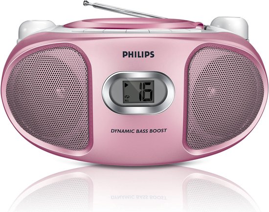 zingen sociaal server Philips AZ105 - Radio/cd-speler - Roze | bol.com