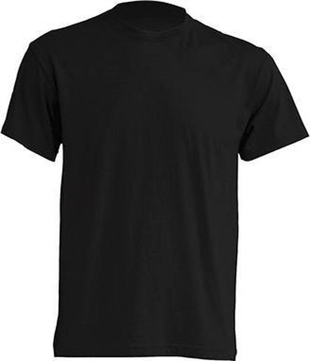 JHK t-shirts kleur zwart maat XS - Set van 5 stuks