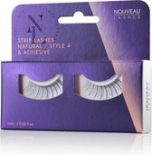 Nouveau Lashes - Strip Lashes Natural / Style 4 & lijm