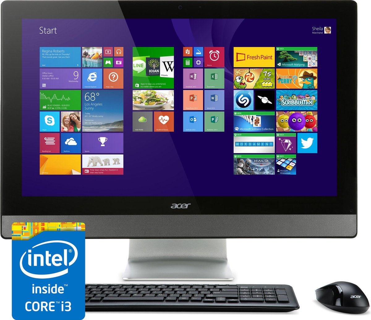 Acer Aspire Z3615 7102T NL AllinOne Touch Desktop