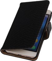 Huawei Honor Y6 / 4A Slang Zwart Booktype Wallet Hoesje