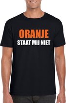 Oranje staat mij niet t-shirt zwart heren XL