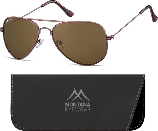 Montana - S94D - Zonnebril - Aviator stijl - Bruin - Lensbreedte 57 mm van Montana. — afbeelding 3