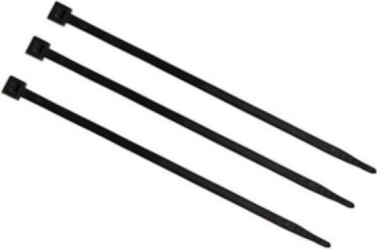 Serre-câbles à scratch 12 x 200 mm, noirs, 20 pièces