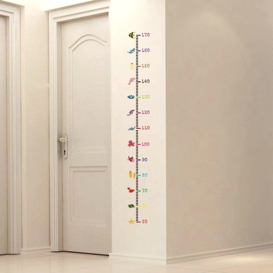 Groeimeter voor Kinderen - Lengte meting muurstickers - Kinderen lengte muursticker - Kinderkamer - Zelfklevend PVC - Jongen - Meisje