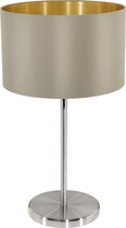 EGLO Maserlo - Lampe de table - 1 lumière - Ø230mm. - Nickel-Mat - Taupe, Or