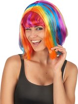 Vegaoo - Multi-color pruik voor vrouwen - Gekleurd - One Size