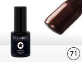 Awesome #71 Chocolade bruin - fijne glitter - Gelpolish - Gellak - Gel nagellak - UV & LED