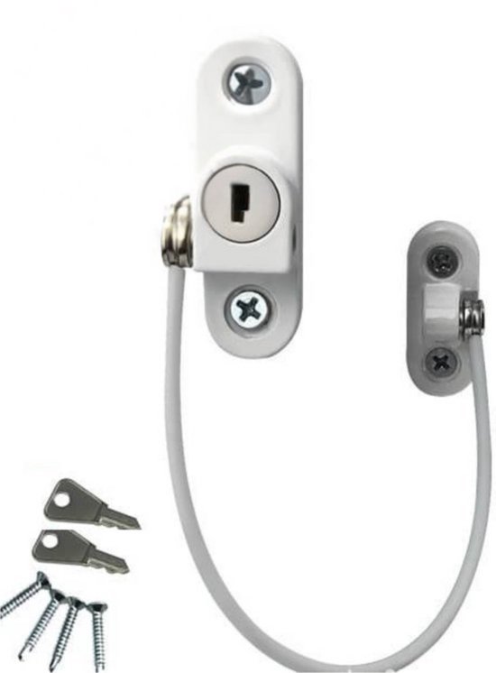 Raamslot metaal – kinderslot – wit – valbeveiliging