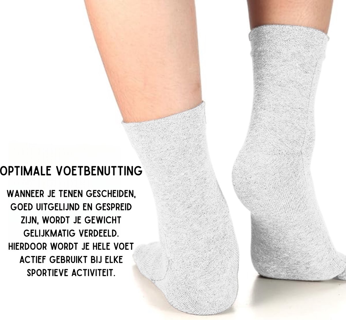 Hoogwaardige Teensokken Set 3 Paar Wit M - Past Als Een Tweede Huid - Minder Kans Op Blaren - Teensokken Heren - Teensokken Dames - Teen Sokken — cadeau in Cadeau-ideeën - foto 3