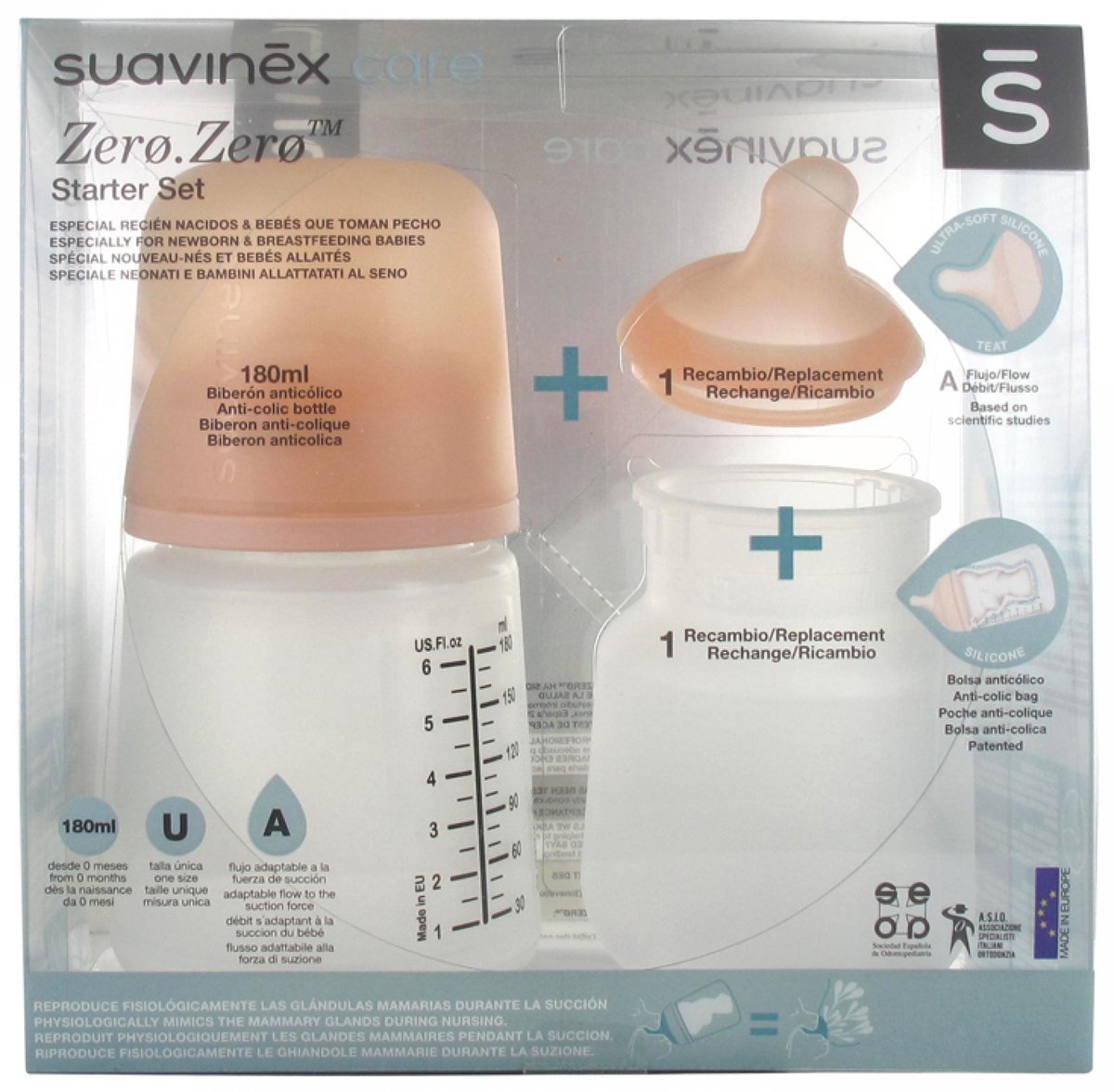 Goedkoopste Suavinex Zero.Zero 180ml A Flow Starterset SXZBRF067409