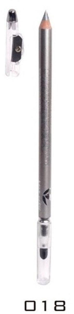 Easy Paris - Oogpotlood en Lippotlood - Extra Waterproof - Zilver Grijs - Gris Plata - Met puntenslijper en smudger/vervager - Nummer 018 - 1 Stuks