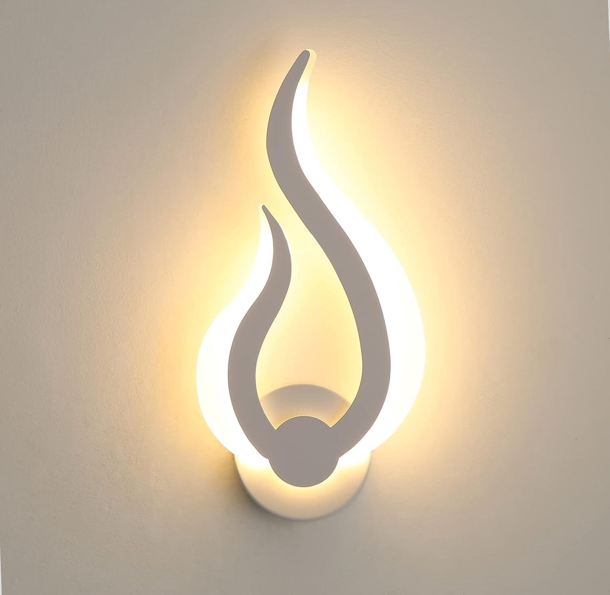 LED-wandlamp voor binnen, moderne wandlamp, vlamvormig nachtlampje voor in de keuken, trap, slaapkamer, gang, 10 W, 3000 K, 220 V, IP20 [Energieklasse A+++]