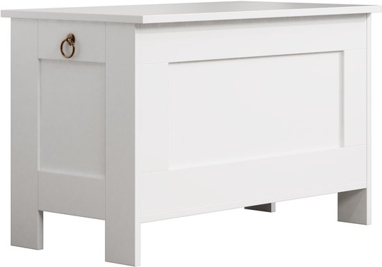 VDD - Coffre de rangement - Coffre de rangement en bois - Coffre à jouets - Coffre à couvertures - Meuble de rangement - Coffre de rangement - blanc