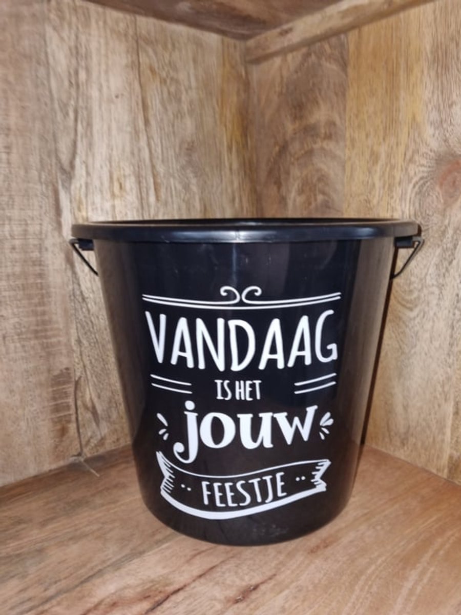 Cadeau emmer. Vandaag is het jouw feestje. Bouwemmer 12 Liter