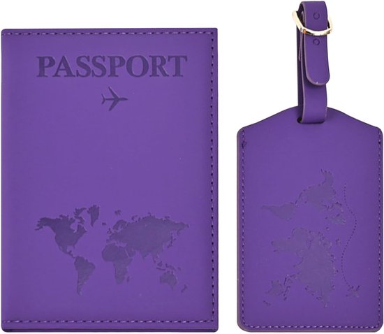Greyoe Paspoorthoes, paspoortorganizer, paspoorthoes, PU-lederen paspoorthoes kofferhanger, voor dames en heren, vakantieaccessoires, reisbenodigdheden, Sakura Rosa, 1, mode