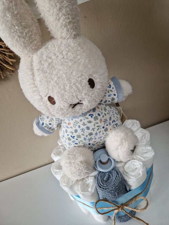 Nijntje x Little Dutch Vintage Sunny Stripes luiertaart small jongen - babyshower - kraamcadeau van Nijntje — afbeelding 2