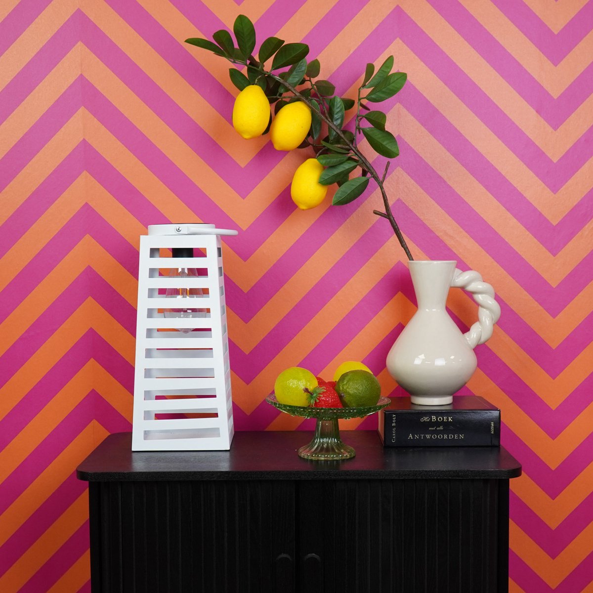 Housevitamin - Lantaarn - Windlicht - Solar - Metaal - Wit - 14x14x32,5cm - Sfeervolle Verlichting voor Buiten — cadeau in Wonen & Interieur - foto 7