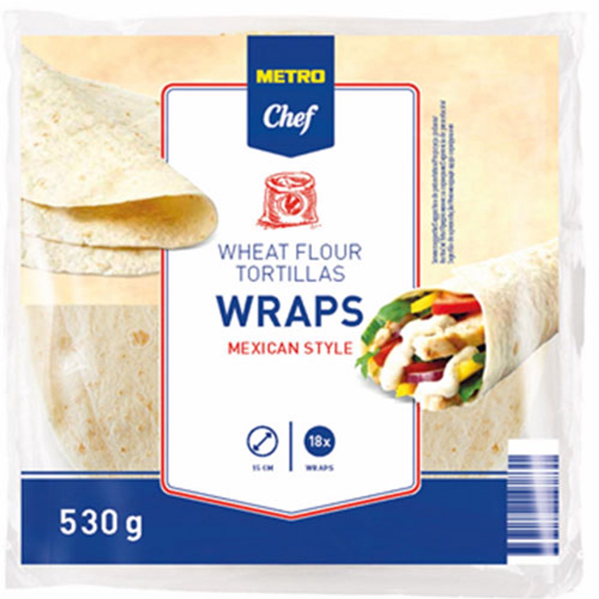 METRO Chef Tortilla wraps naturel 18 x 15 cm