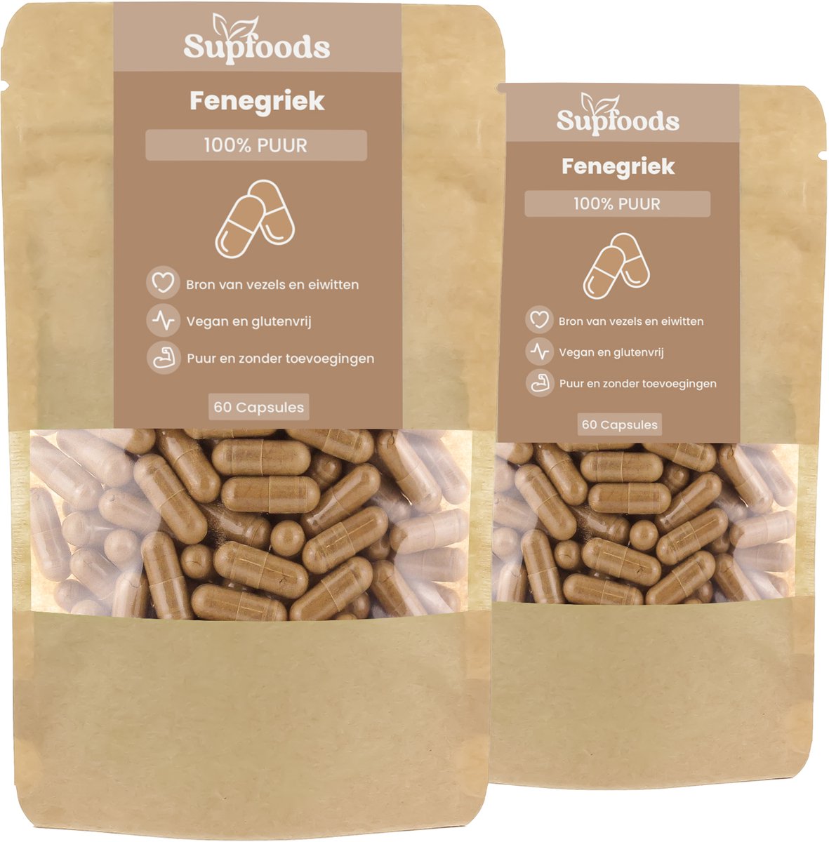 Fenegriek Capsules 100% Puur - 120 Capsules - Alternatief voor Boezemvriendjes en Mariadistel - Fenugreek 500mg - Vervanger van Fenegriek Zaad, Poeder of Thee