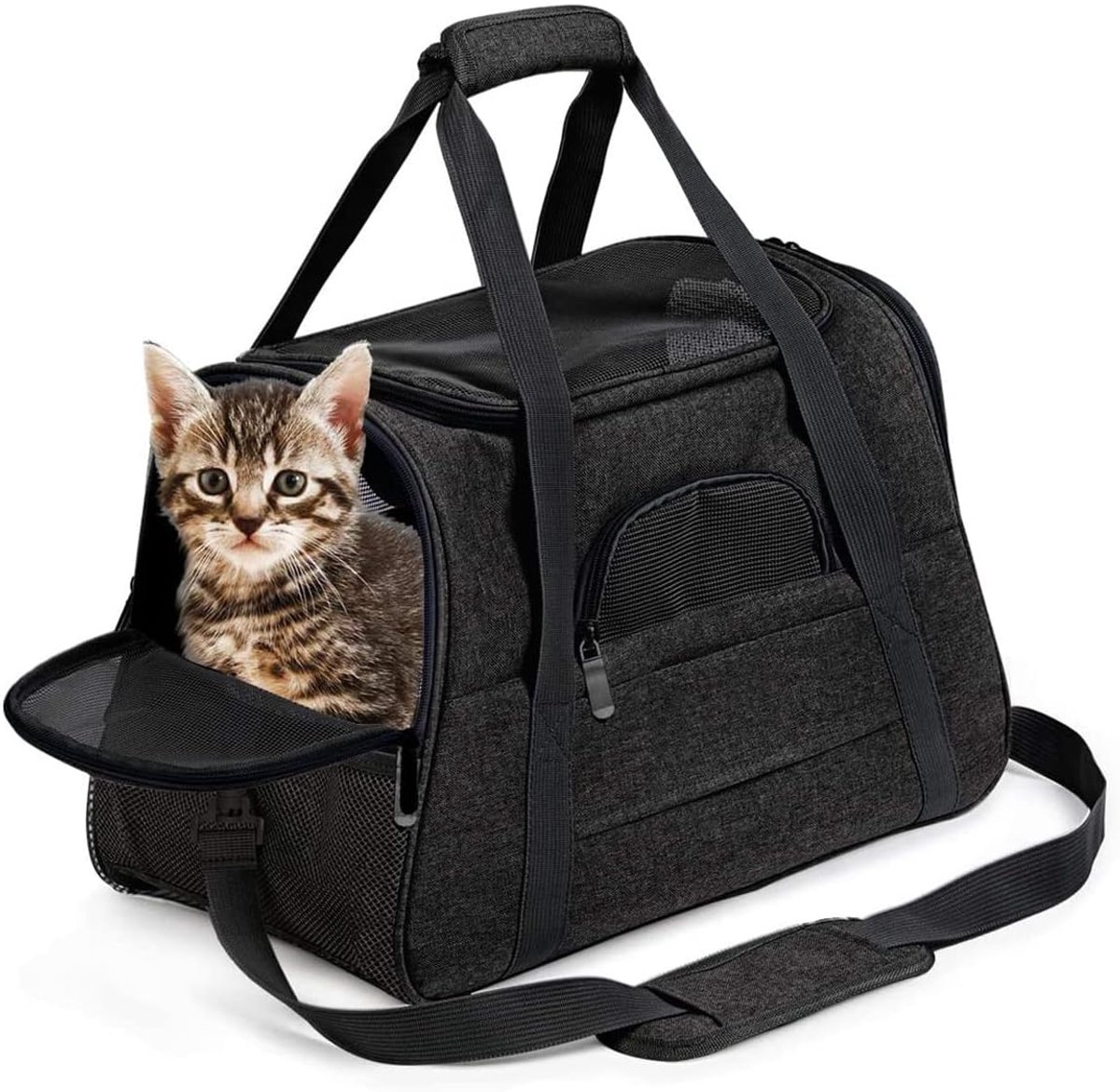 Lexium Katten Vervoersbox - Kattenvervoersbox - Reistas Katten - Reismand - Kattendraagtas - Transporttas