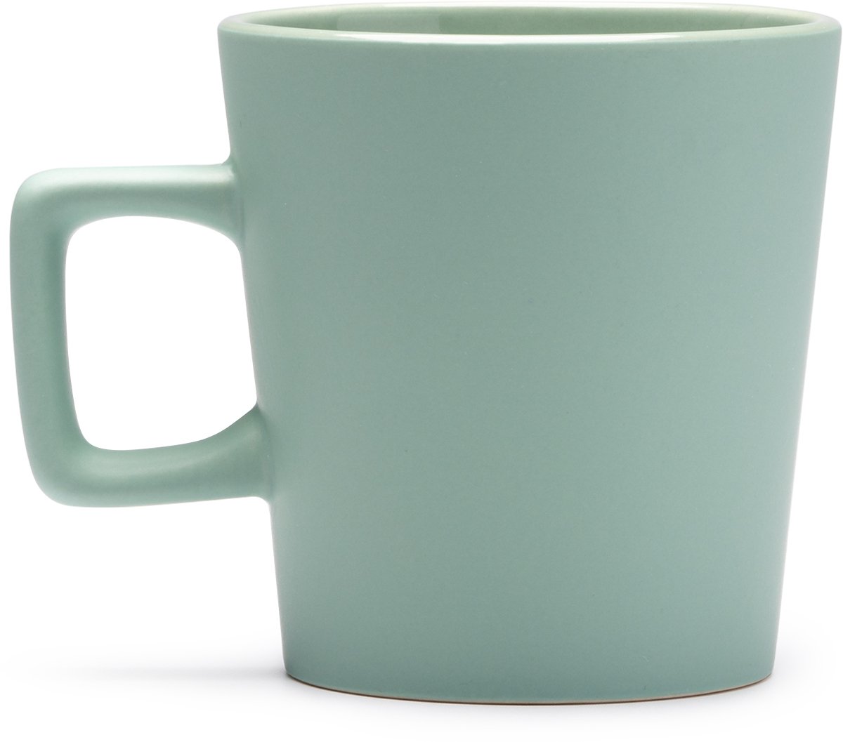 10 keramische mokken Sage Groen matte afwerking 300ml model Galvan