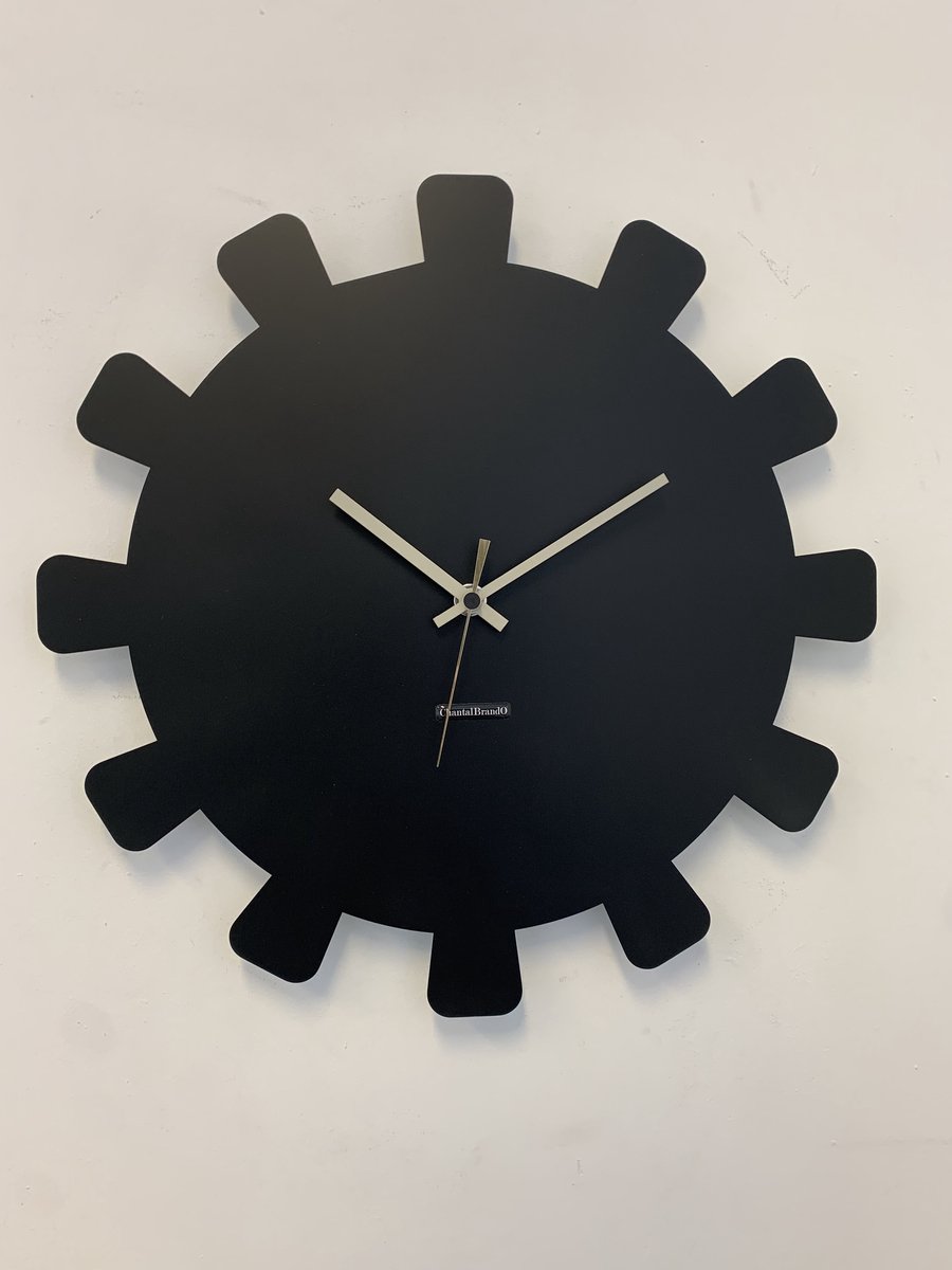 MOSA CLOCK Wandklok BLACK SUN XL Modern Industrieel Design