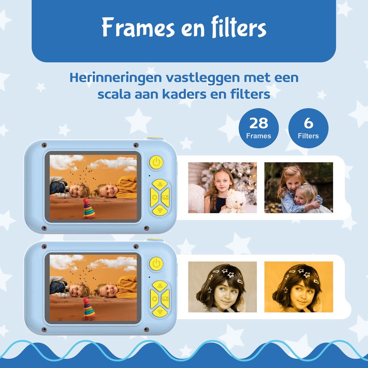 Ilona® Digitale Kindercamera HD 1080p - Speelgoedcamera - 32GB micro sd kaart - Fototoestel Voor Kinderen - Blauw — afbeelding 6