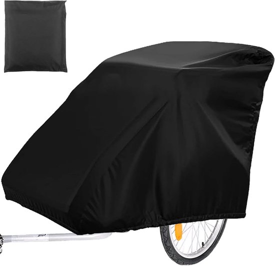 Zwarte fietskarhoes, met aparte opberghoes.