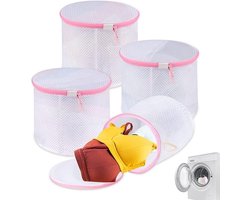 4 Stuks Bh Waszakken - Waszakken - Waszak - Wasgoed - Met Rits - Laundry Bag - Waszakje - Wasnet - Wasnetten - Wasnetje - Wassorteerder - Waszakjes - Wasmachine Zakjes - Bescherm Je Wasgoed En Wasmachine - Packing Cubes - Travel Organizer - 16*16cm