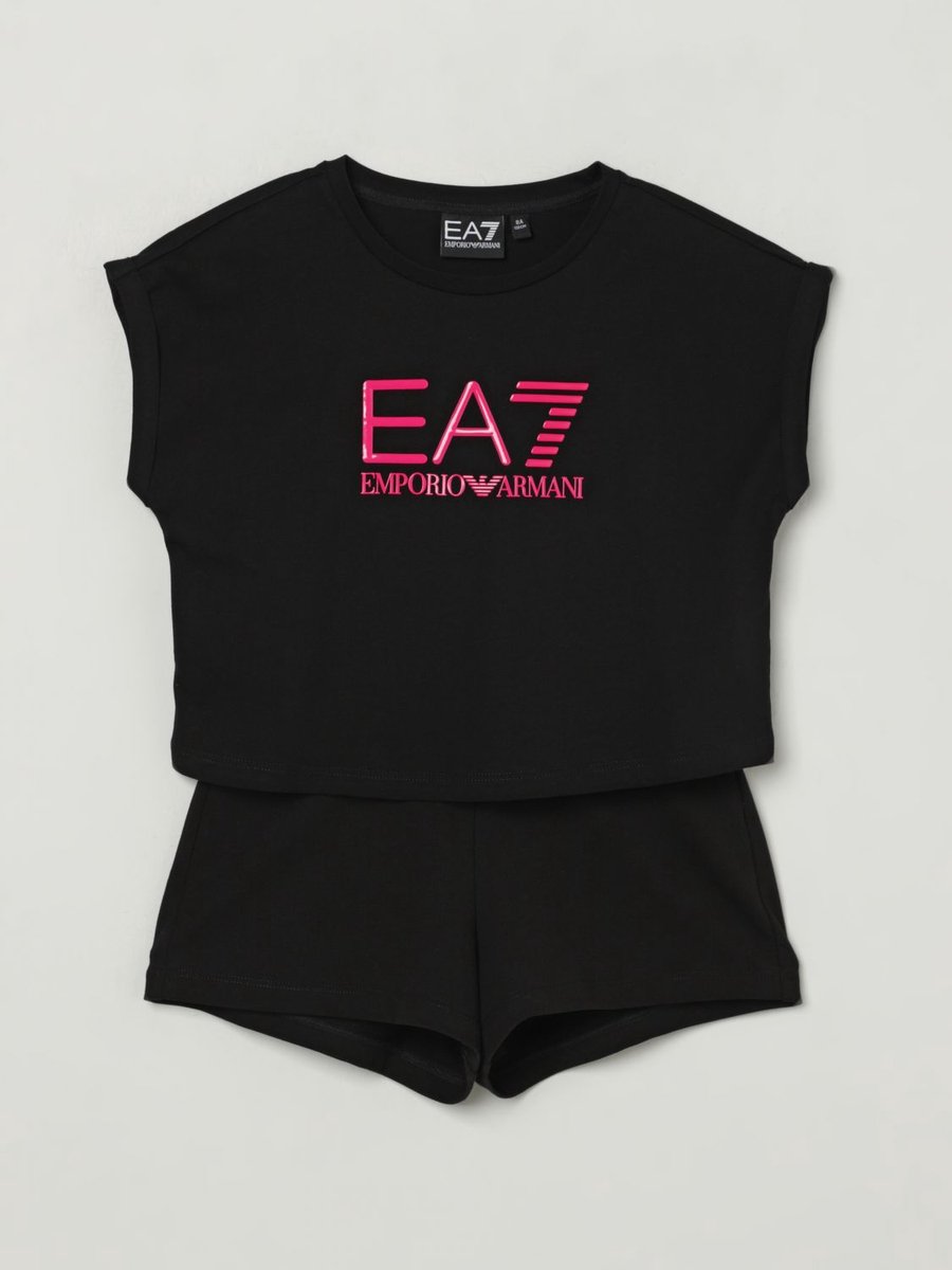 EA7 Girls Logo Set Kids - Black Ropes Cords