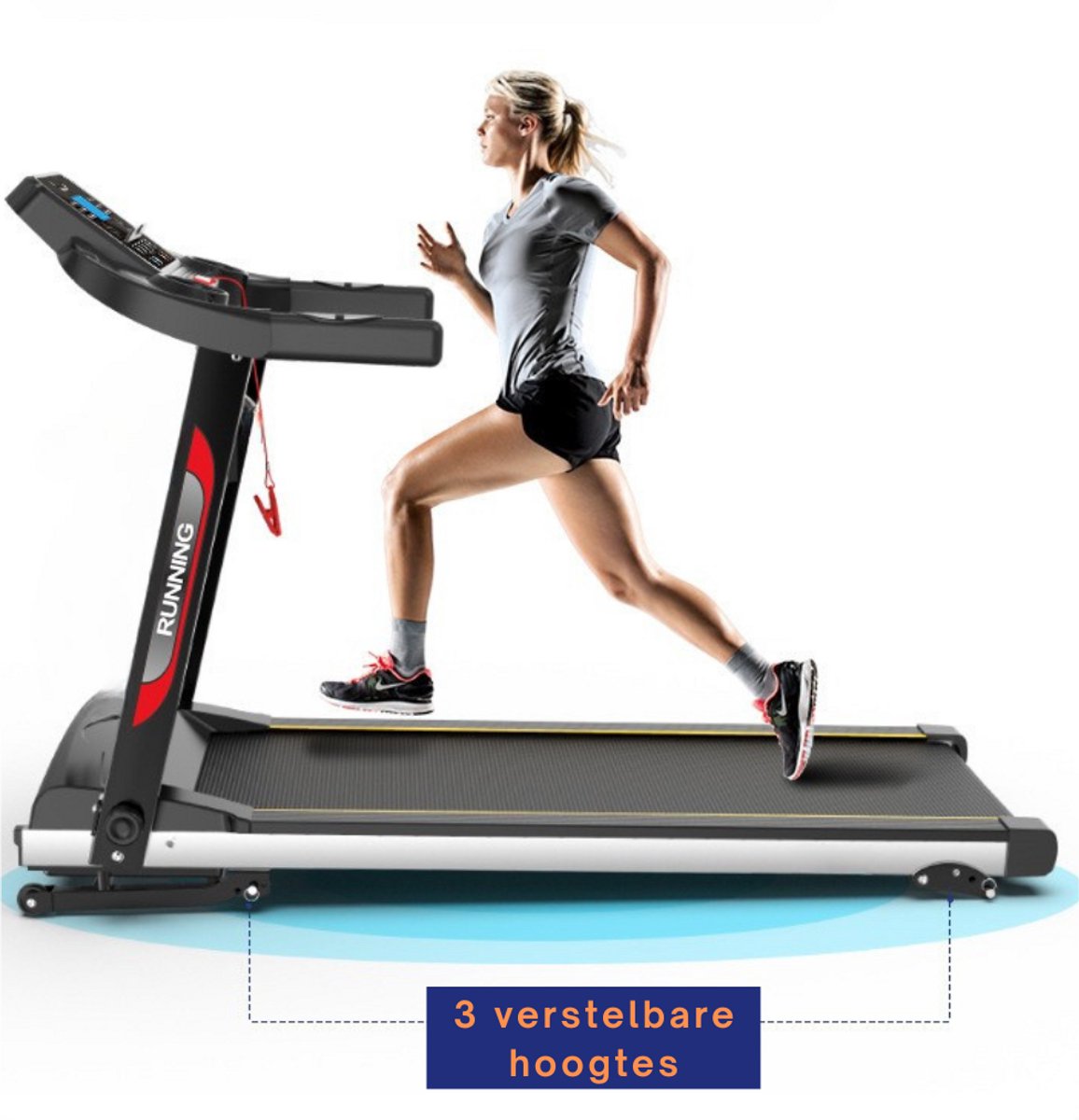 Afbeelding 3 van Livista Opvouwbare Loopband voor Thuisgebruik – Extra Brede Antislip-Loopband – Digitale Stille Motor – Verstelbare Onderstelhoogte – Draagvermogen van 100 kg – 6 Modi, 40 Programma’s – 6-traps Schokdemping – Traploze Snelheidsregeling – Tot 12 km/u