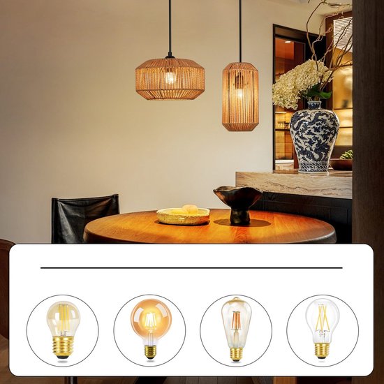 Mengjay Retro Industriële Hennep Touw Kroonluchter Ijzer Hennep Touw Hanger Plafond Hanglamp Kaars Ontwerp Interieur Verlichting Woonkamer Verlichting