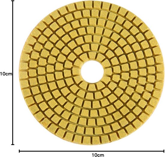 KingBra Natte Graniet Diamant Polijstpads 7 Inch/180 mm voor Betonschuurmachine Marmer Aanrecht Vloer Glas Quartz Polijsten (Grit 150