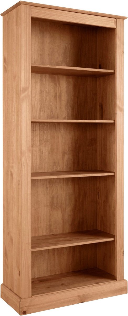 Notio Living Mille-Boekenkast - 4 Planken - Wit Gebeitst Bruin