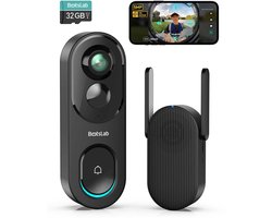 Botslab R810 32gb 5MP oplaadbare video deurbel met intercom – 5MP panorama camera – 180 graden kijkhoek – Tot 256gb en Cloud opslag – Oplaadbaar tot 150 dagen gebruik – 5200mAh batterij – Radardetectie – Botslab video deurbel App met meldingen