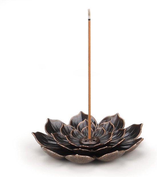 Wierookhouder Lotus Gelakt Hout 6cm Set 3 stuks kopen
