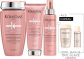 Kérastase Chroma Absolu Trio + 2 Cadeau's - Shampoo 250ml & Conditioner 200 ml & Anti-pluis antioxidant hittebeschermend serum 150ml + Shampoo 30ml & Haarolie 15ml cadeau - Voor Gekleurd haar