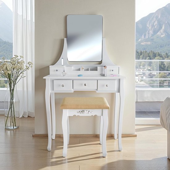 tectake - table de maquillage - Claire - avec miroir SKU: 403636