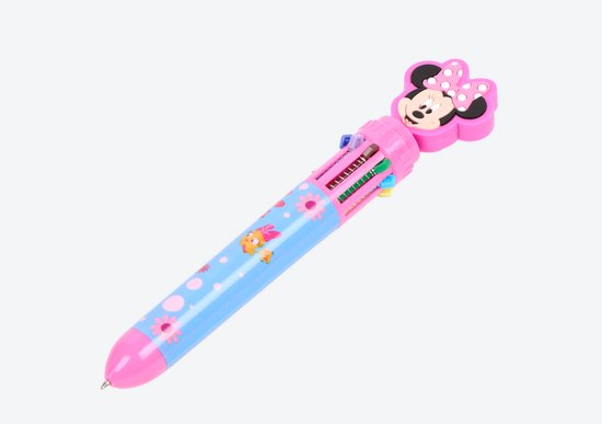Minnie mouse pen met 10 verschillende kleuren groot 16 cm | bol