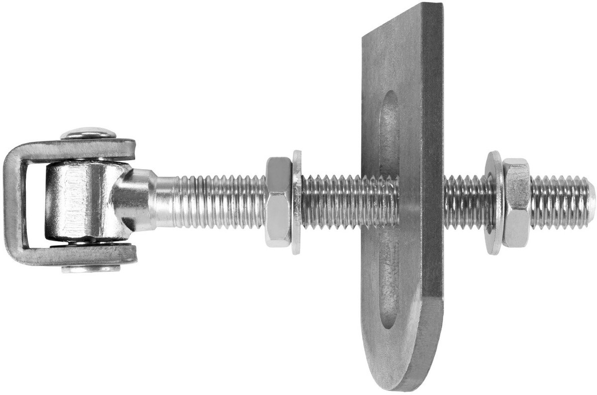 2 x SO-TECH® verstelbare deurscharnier M18 x 185 mm met U-vormige laspunten