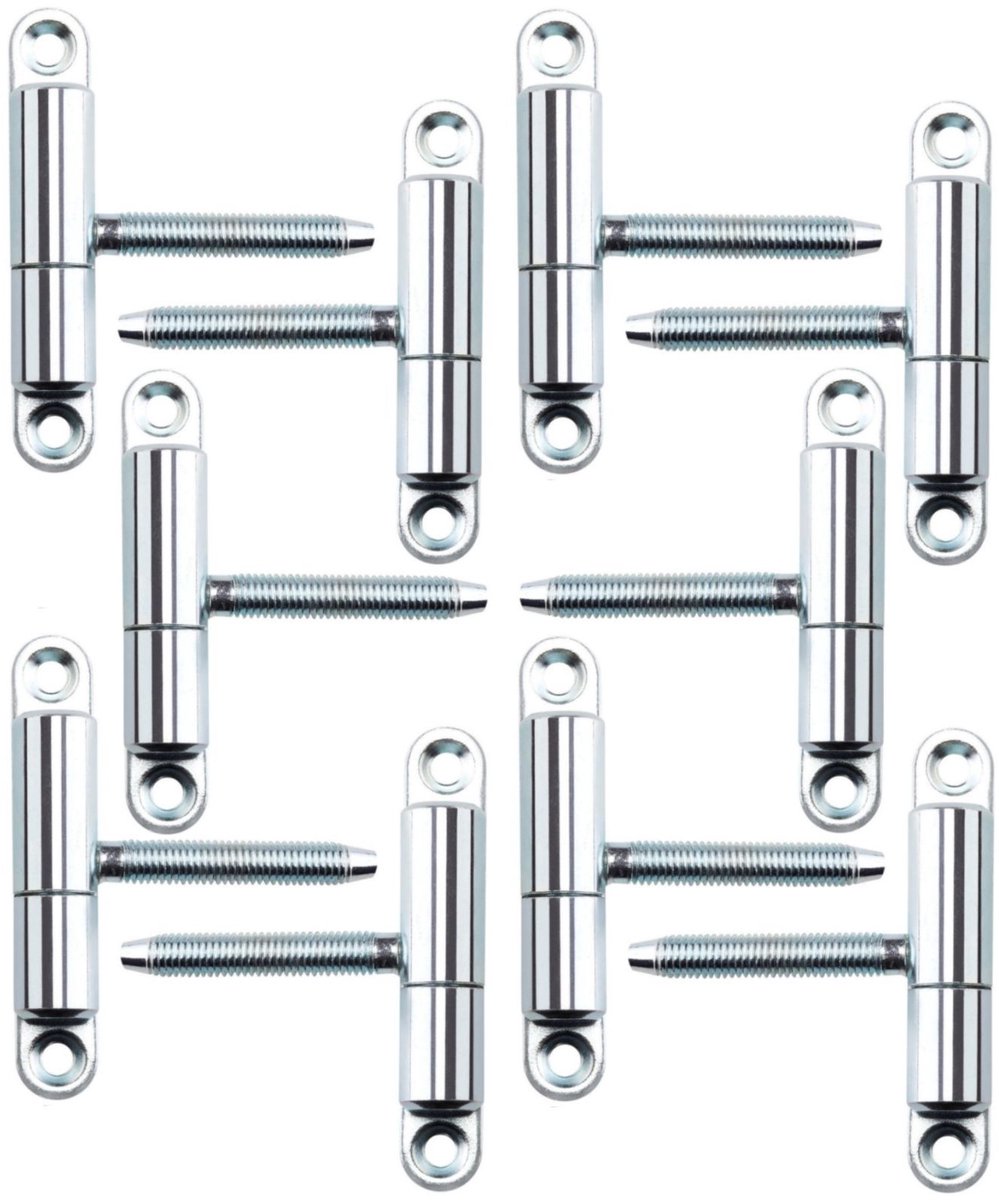 SOTECH 10s Deurscharnieren opschroefscharnier 15 x 83 mm met stift M8 x 47 mm opschroefscharnier voor binnendeuren om op te schroeven/boren (verzinkt staal)