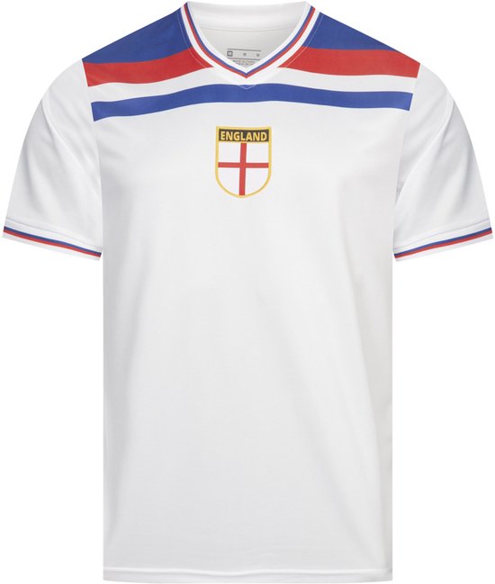 Foto: Jelex voetbalshirt engeland voetbal t shirts engelse elftal groot brittanni ek wk 88 retro voetbal shirt trainingsshirt trainings top sportshirt heren voetbal kleding england shirt uk collectors item limited edition maat l