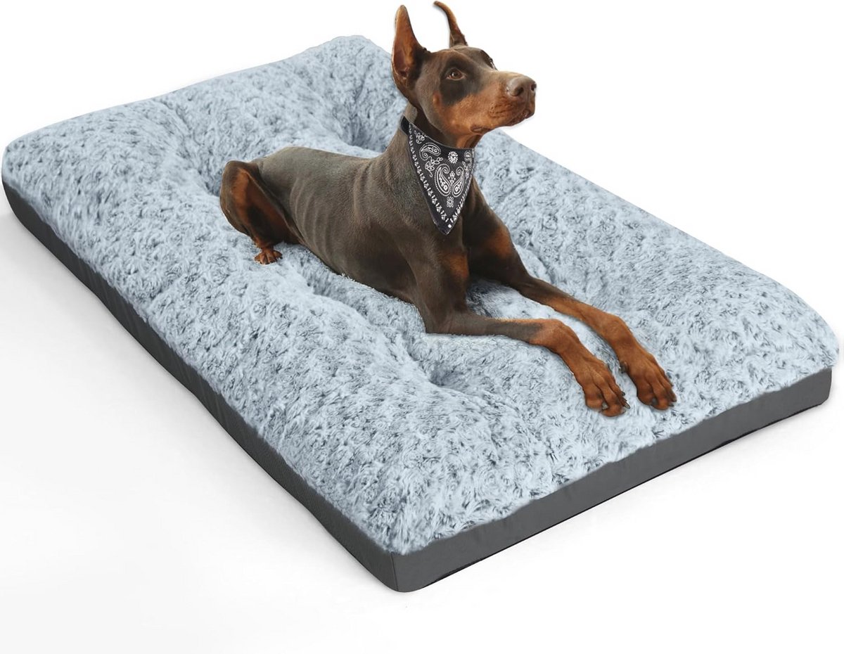 Hondenbed voor grote en middelgrote honden - Wasbaar, Waterdicht, Antislip, Ademend, Grijs, 122 x 76 cm