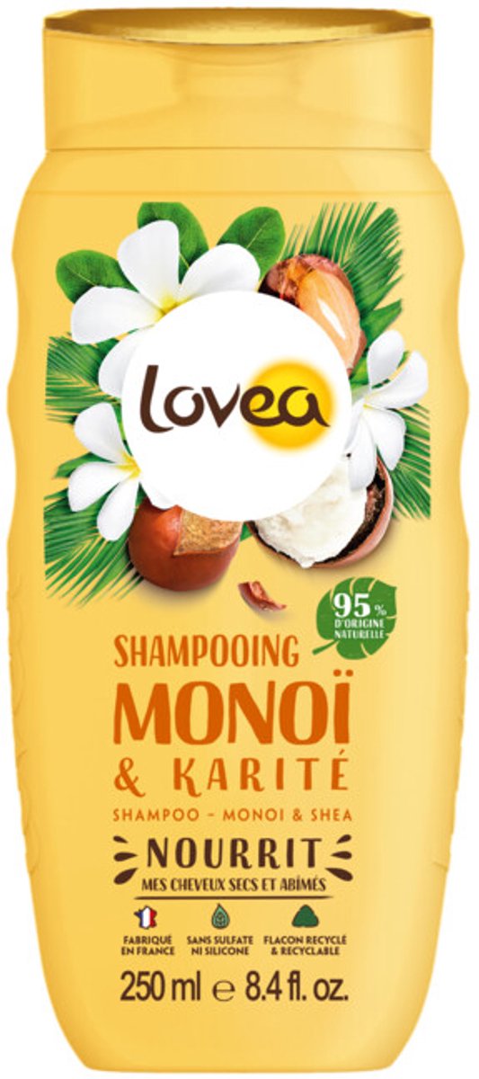 Lovea Monoï & Shea Shampoo - 6 x 250 ml - Voordeelverpakking