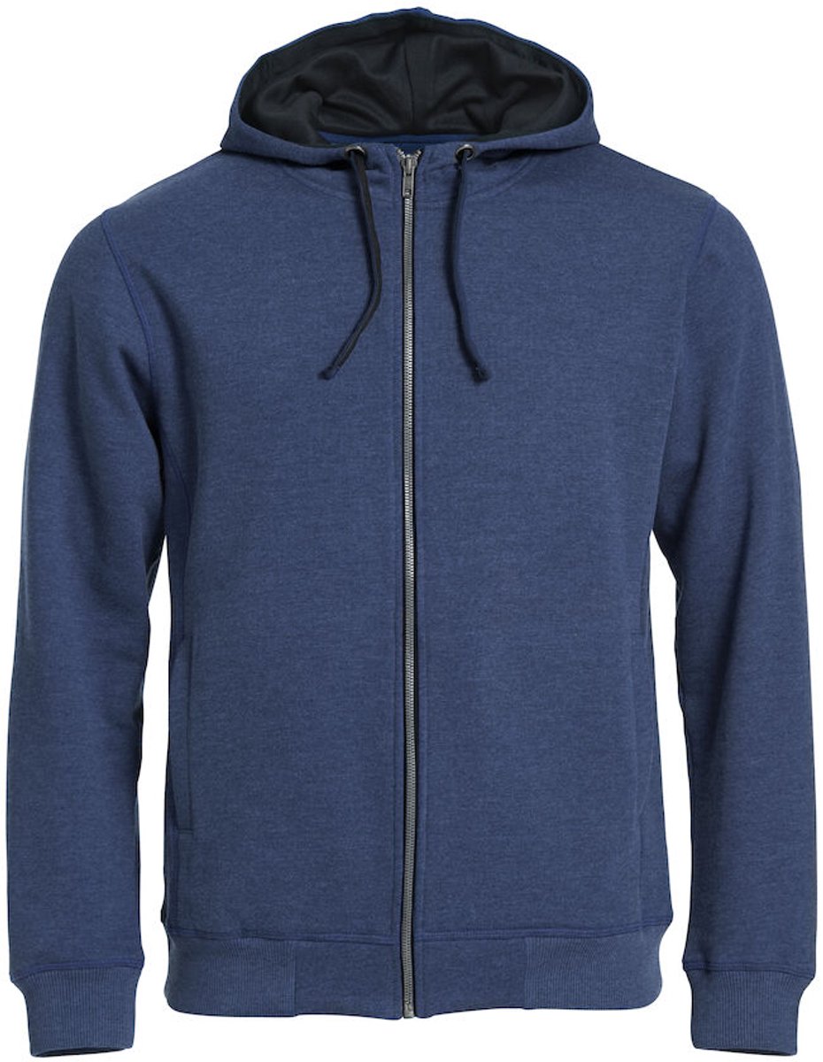 Clique Classic Hoody Full Zip 021044 - Blauw-melange - S