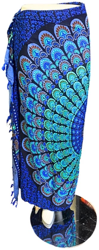 Om Namaste Sarong - Mandala Groen & Blauw