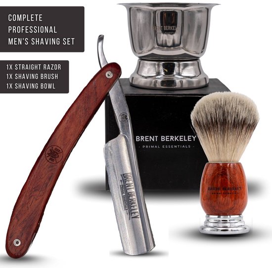 Brent Berkeley® Straight Razor Scheerset Professional - Klassiek Open ...