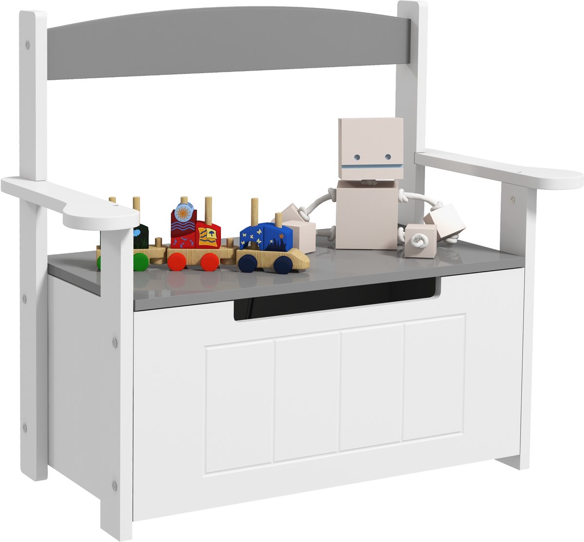 AIYAPLAY - Kinderopbergbank - MDF - 68,5x34x58cm - Grijs