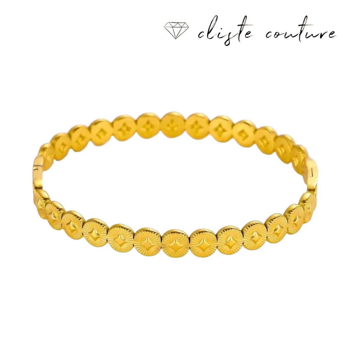 Cliste Couture - Goldie Armband - 18k Verguld - Roestvrij staal - Armband dames - Waterproof - Sieraden voor vrouwen - Armband - cadeau - Verstelbaar